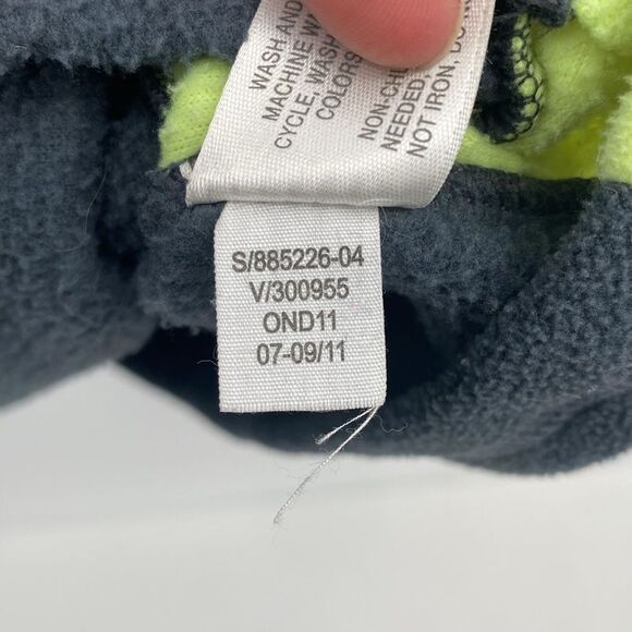 Old Navy 1/2 Zip Pullover Mock Neck Fleece Running Jacket Gray Yellow XL - Picture 5 of 9